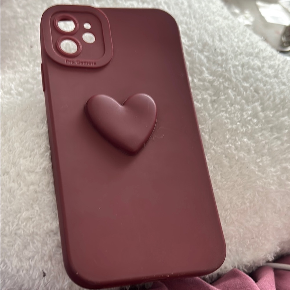 Heart Design Phone Case - Red